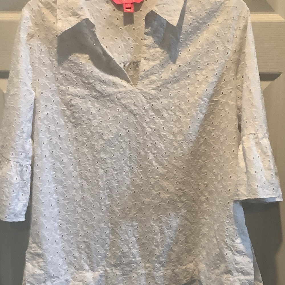 Lilly Pulitzer white Eyelet Ginger Blouse